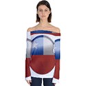 Chile Flag Country Chilean Off Shoulder Long Sleeve Top View1