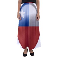 Chile Flag Country Chilean Flared Maxi Skirt by Sapixe