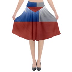 Chile Flag Country Chilean Flared Midi Skirt by Sapixe