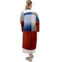 Chile Flag Country Chilean Maxi Tie Front Velour Kimono View2