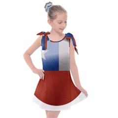 Chile Flag Country Chilean Kids  Tie Up Tunic Dress by Sapixe