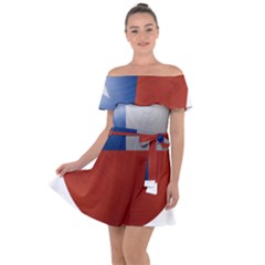 Chile Flag Country Chilean Off Shoulder Velour Dress by Sapixe