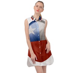 Chile Flag Country Chilean Sleeveless Shirt Dress