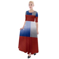 Chile Flag Country Chilean Half Sleeves Maxi Dress by Sapixe