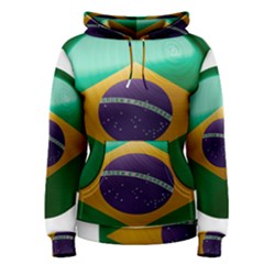 Brazil Flag Country Symbol Women s Pullover Hoodie by Sapixe