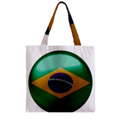 Brazil Flag Country Symbol Zipper Grocery Tote Bag by Sapixe