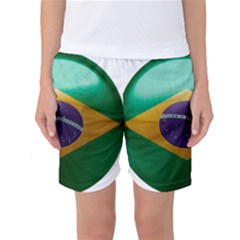 Brazil Flag Country Symbol Women s Basketball Shorts by Sapixe