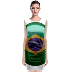 Brazil Flag Country Symbol Classic Sleeveless Midi Dress by Sapixe