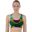 Brazil Flag Country Symbol Back Weave Sports Bra View1