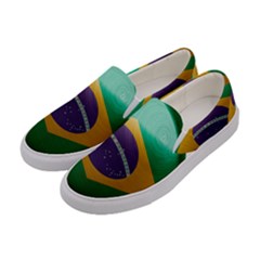 Brazil Flag Country Symbol Women s Canvas Slip Ons by Sapixe