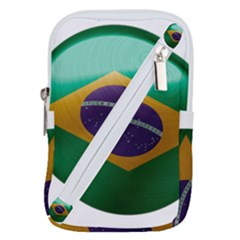 Brazil Flag Country Symbol Belt Pouch Bag (large) by Sapixe