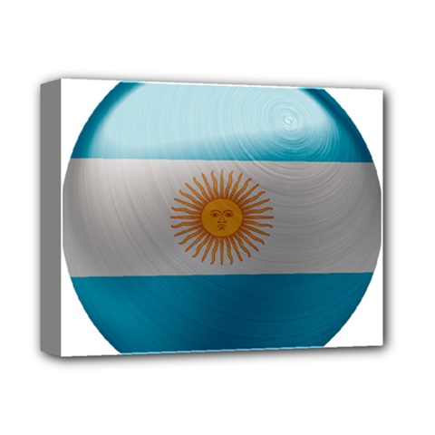 Argentina Flag Country Nation Deluxe Canvas 14  X 11  (stretched) by Sapixe