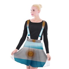 Argentina Flag Country Nation Suspender Skater Skirt by Sapixe