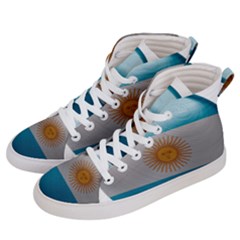 Argentina Flag Country Nation Men s Hi-top Skate Sneakers by Sapixe