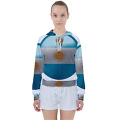 Argentina Flag Country Nation Women s Tie Up Sweat by Sapixe