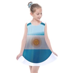 Argentina Flag Country Nation Kids  Summer Dress by Sapixe