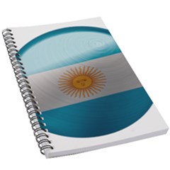 Argentina Flag Country Nation 5 5  X 8 5  Notebook by Sapixe