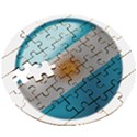 Argentina Flag Country Nation Wooden Puzzle Round View3