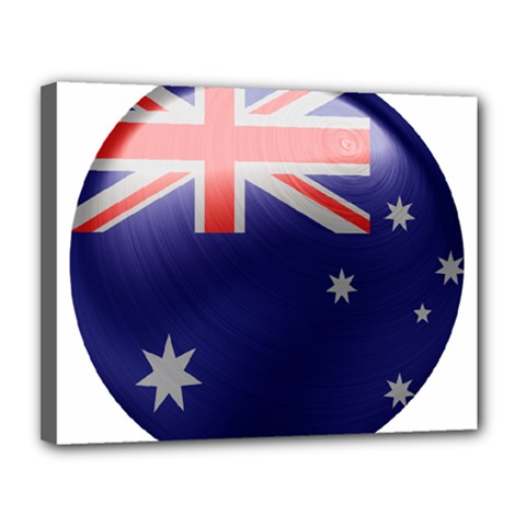 Australia Flag Country National Canvas 14  X 11  (stretched) by Sapixe