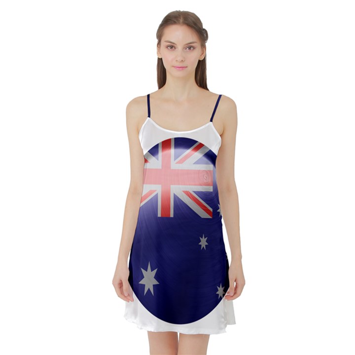 Australia Flag Country National Satin Night Slip