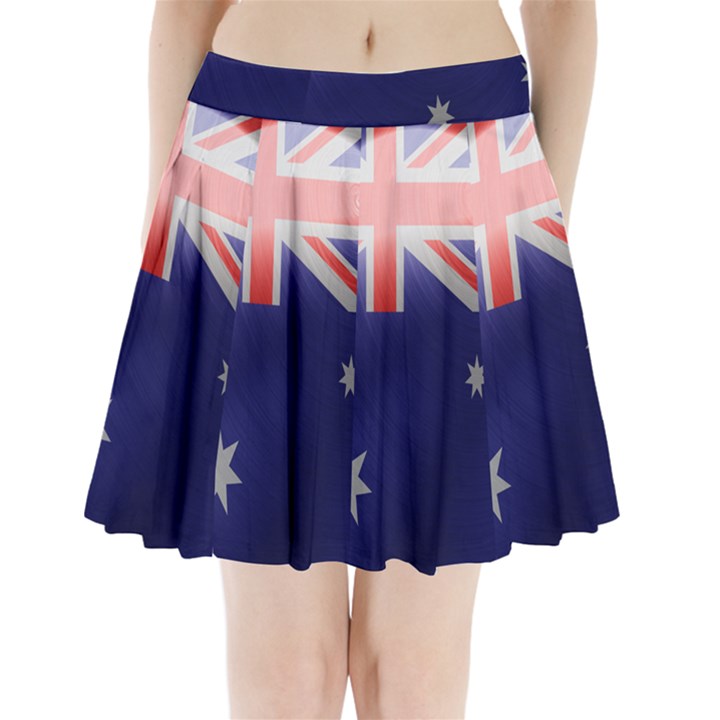 Australia Flag Country National Pleated Mini Skirt