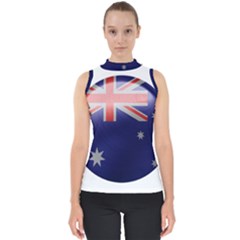 Australia Flag Country National Mock Neck Shell Top by Sapixe