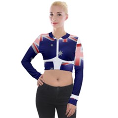 Australia Flag Country National Long Sleeve Cropped Velvet Jacket