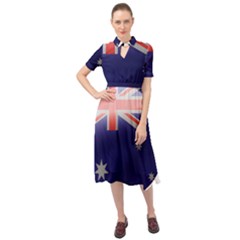 Australia Flag Country National Keyhole Neckline Chiffon Dress