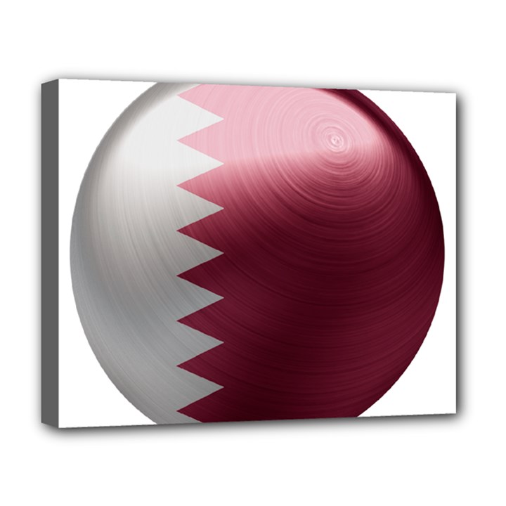 Qatar Flag Country Nation National Deluxe Canvas 20  x 16  (Stretched)