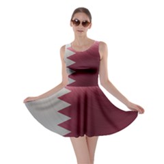 Qatar Flag Country Nation National Skater Dress by Sapixe