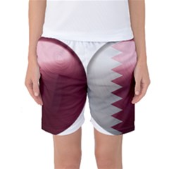 Qatar Flag Country Nation National Women s Basketball Shorts by Sapixe