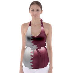 Qatar Flag Country Nation National Babydoll Tankini Top by Sapixe