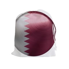 Qatar Flag Country Nation National Drawstring Pouch (xl) by Sapixe