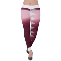 Qatar Flag Country Nation National Velvet Leggings by Sapixe