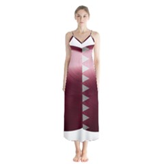 Qatar Flag Country Nation National Button Up Chiffon Maxi Dress by Sapixe