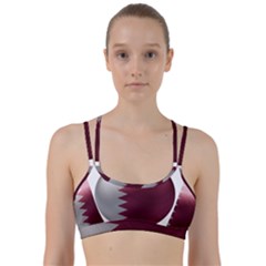 Qatar Flag Country Nation National Line Them Up Sports Bra by Sapixe