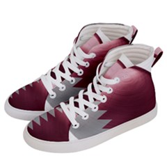 Qatar Flag Country Nation National Men s Hi-top Skate Sneakers by Sapixe