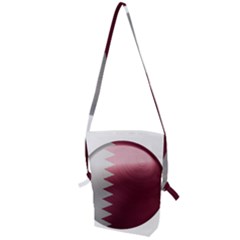 Qatar Flag Country Nation National Folding Shoulder Bag by Sapixe