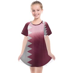 Qatar Flag Country Nation National Kids  Smock Dress by Sapixe