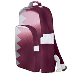 Qatar Flag Country Nation National Double Compartment Backpack by Sapixe