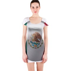 Mexico Flag Country National Short Sleeve Bodycon Dress by Sapixe