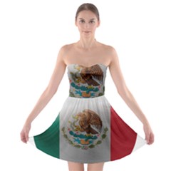 Mexico Flag Country National Strapless Bra Top Dress by Sapixe