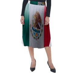 Mexico Flag Country National Classic Velour Midi Skirt  by Sapixe