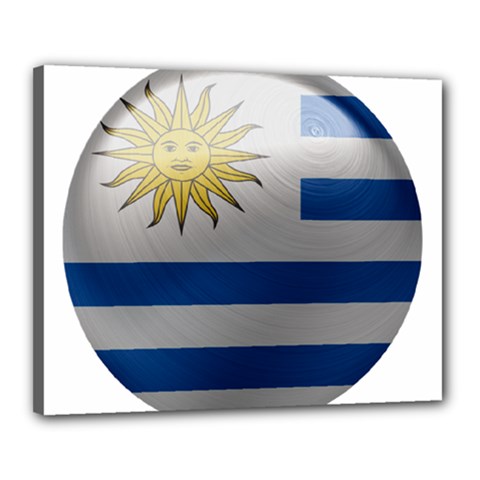 Uruguay Flag Country Symbol Nation Canvas 20  X 16  (stretched) by Sapixe