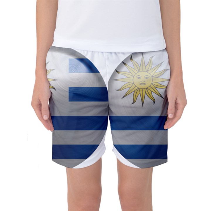 Uruguay Flag Country Symbol Nation Women s Basketball Shorts