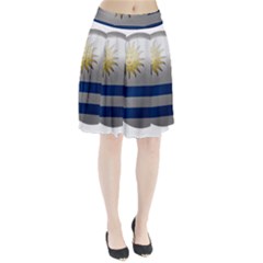 Uruguay Flag Country Symbol Nation Pleated Skirt by Sapixe