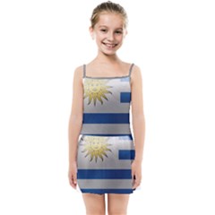 Uruguay Flag Country Symbol Nation Kids  Summer Sun Dress by Sapixe