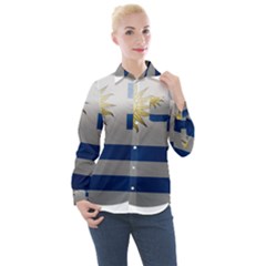 Uruguay Flag Country Symbol Nation Women s Long Sleeve Pocket Shirt