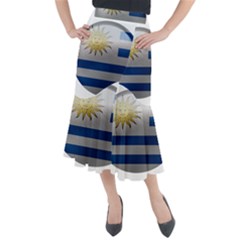 Uruguay Flag Country Symbol Nation Midi Mermaid Skirt by Sapixe