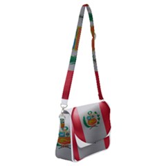 Peru Flag Country Symbol Nation Shoulder Bag With Back Zipper by Sapixe